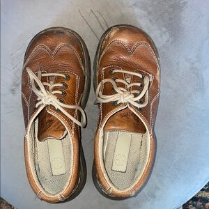 Vintage Dr. Martens Brown Ankle Boots Durable Leather with stamped designs